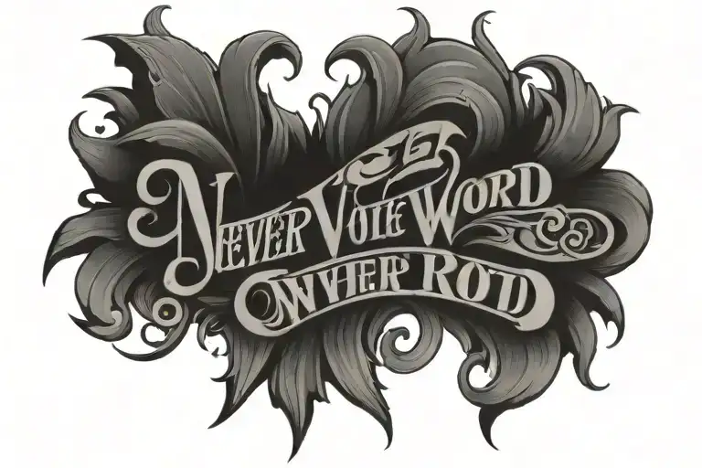 Never Word Written Across