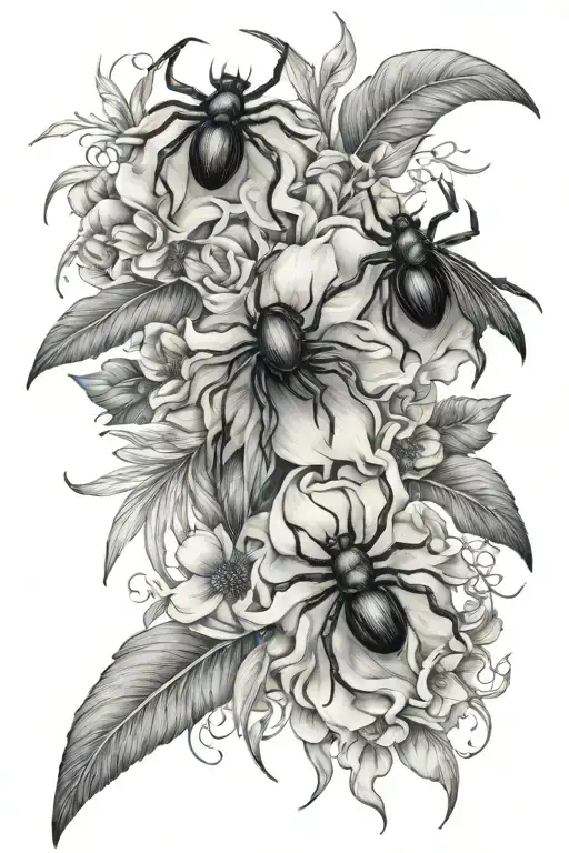 Raven Spiders Floral