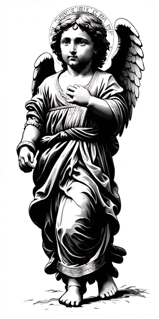 Baby Angel Jesus Christ Walking