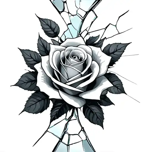 Broken Glass And Roses