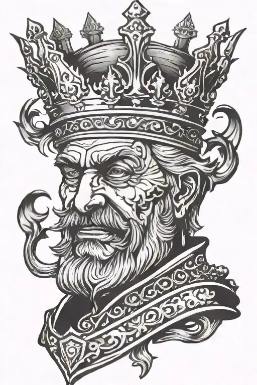 Mad King With Crown