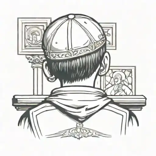 Back Of Head Kids In A Church Pew