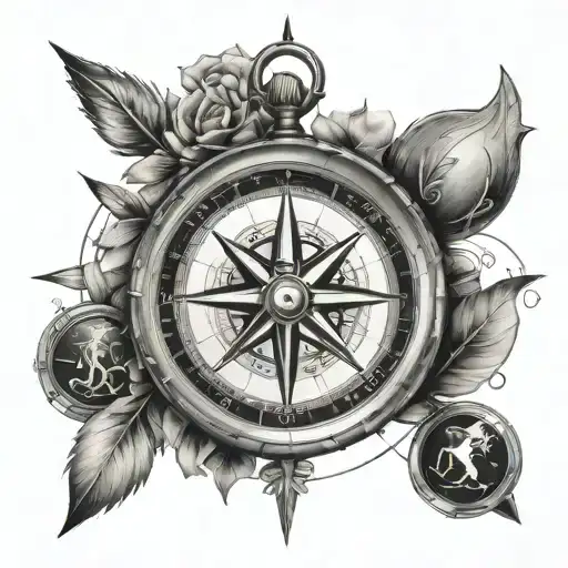 Compass And Libra Zodiac Sign