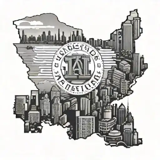 Gangster Houston Texas State Outline