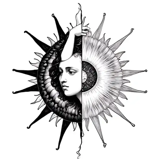 Leonardo Divinci Human Body Art With Half Of It Being A Balerina And Then A Sun Surrounding It