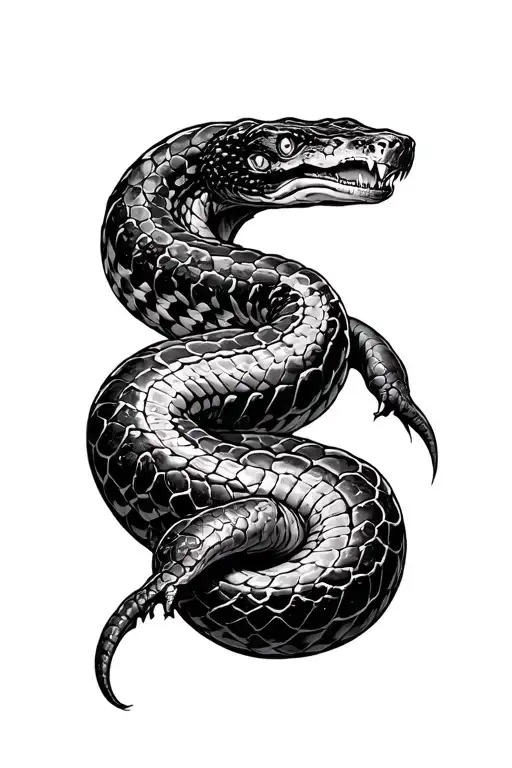 Scary Anaconda Shedding Skin