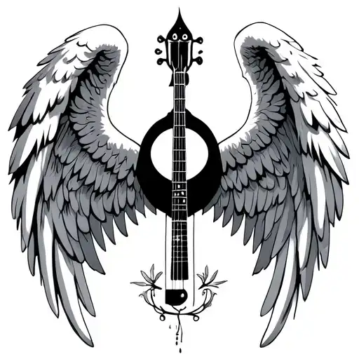 Angel Wings Music Simbols