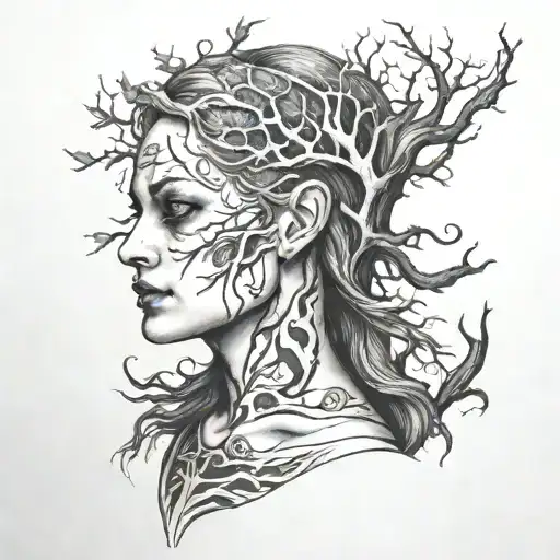 Hel Half Dead With Tree