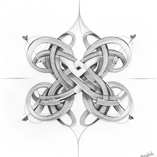 Infinity Symbol And Two Connected Hearts