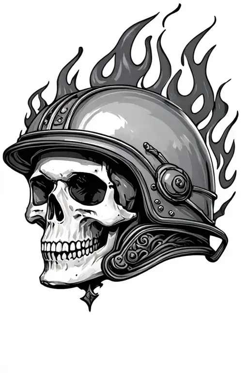 Skull Fire Helmet Merged