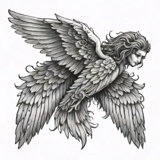 Angel Wing Spread Right Forearm