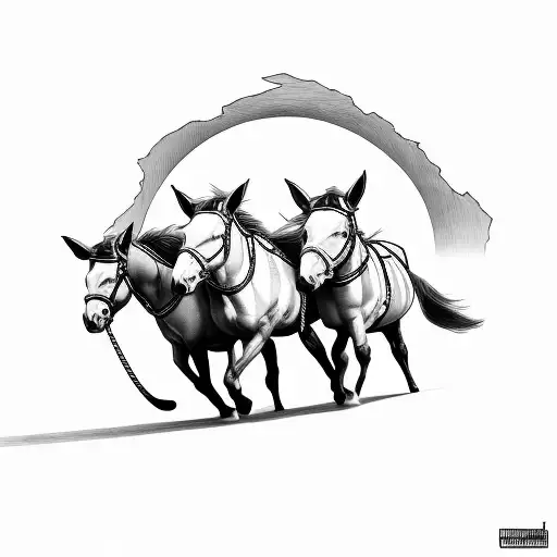 Mules With Easy Line Work Pulling A Door