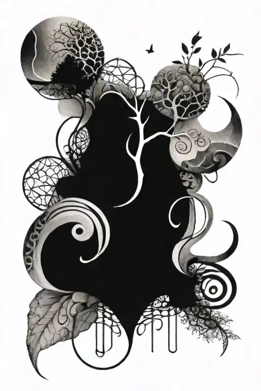 Abstract Symbols Representing Nature