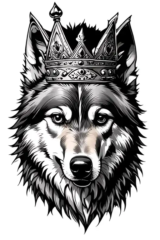 Wolf Pup With A Crown