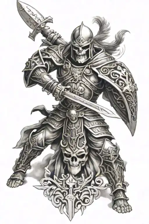 Armor Of God Skulls Warrior Battling