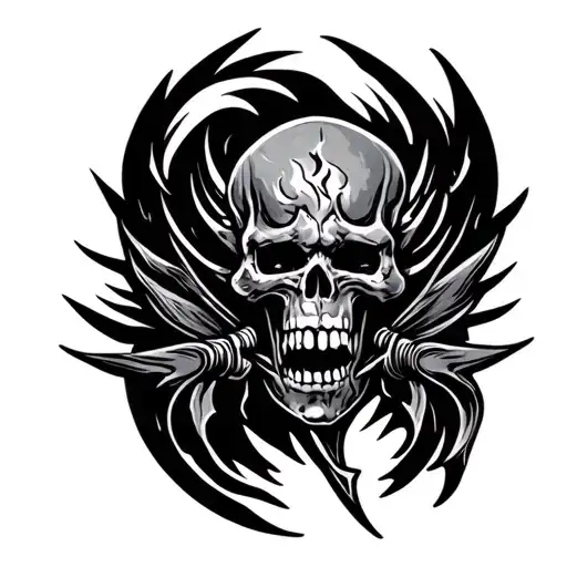 Wrist Tattoo Representing Heavy Metal Music