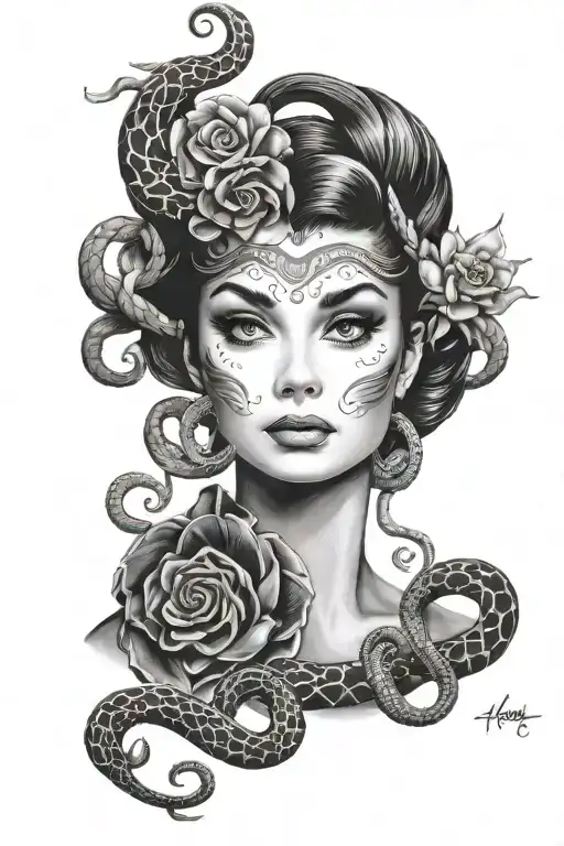 Audrey Hepburn Medusa Gorgon