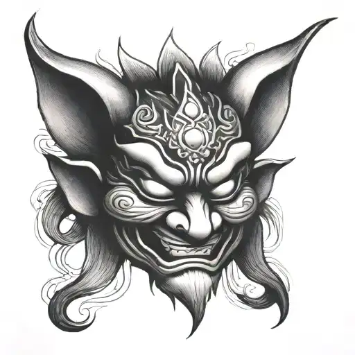 Lotus Oni Mask