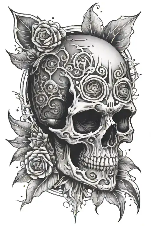 Psychedelic Skull Galaxy