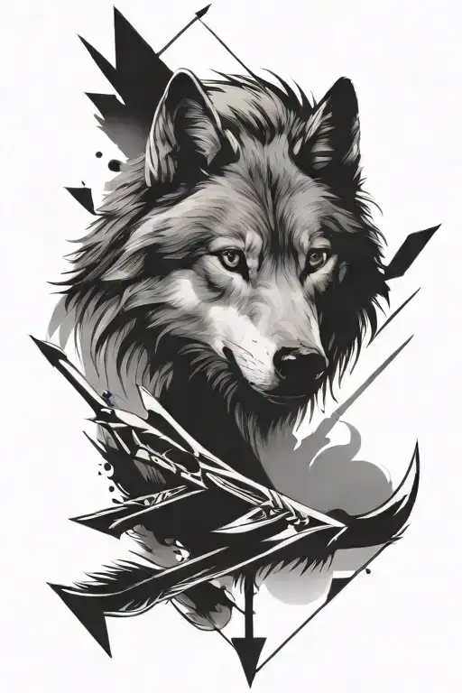 Wolf With Arrows In His Back
