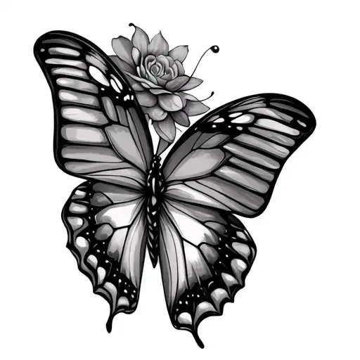 Cover Up Tattoo Butterfly Emerging