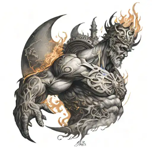 Atlas Have On His Shoulders The Burning World Map Inside