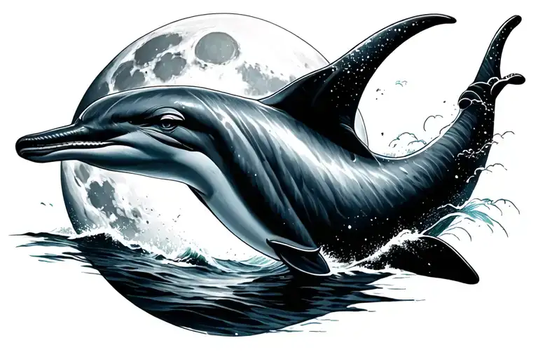 Dolphin Full Moon