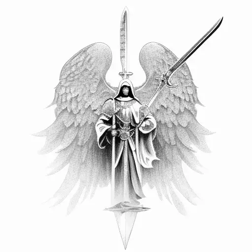 Guardian Angel And Sword