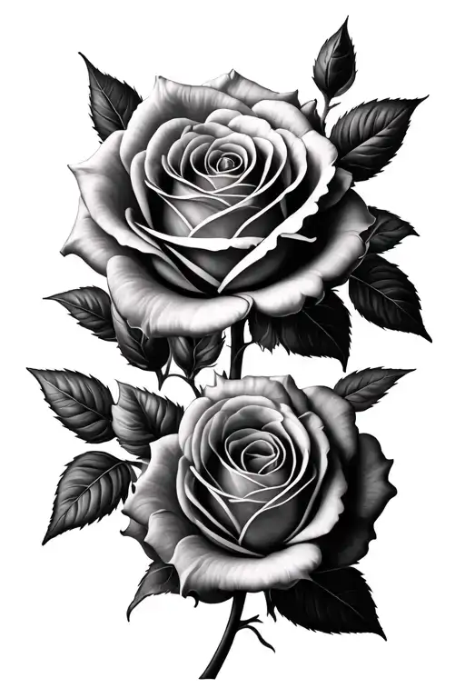 Flowers To Add Onto A Realistic Big Rose Intertwined