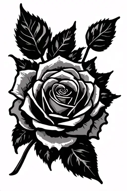 Initials Mcp With A Rose Intertwined