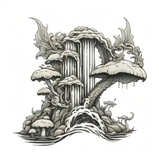 Dragon Waterfall Mushroom