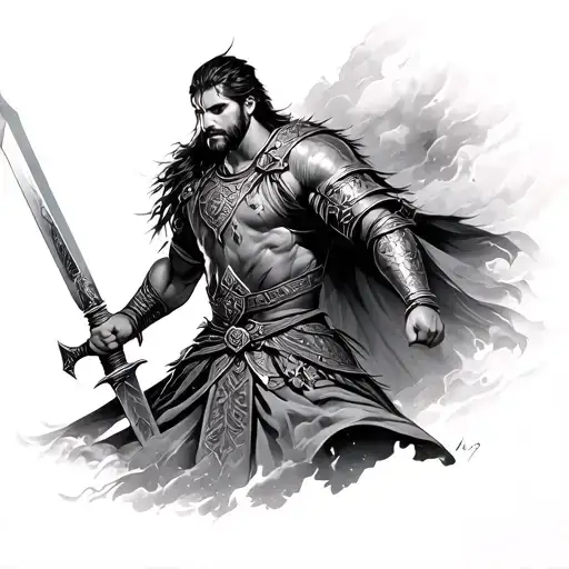 Dacian Warrior Wielding A Sword