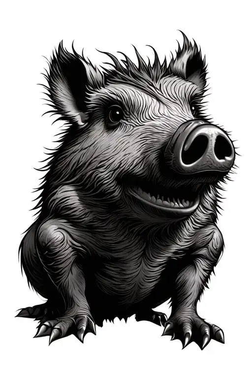 Wildhog Oak Tree Trunk Trunks Doors Cant Close Tattoo