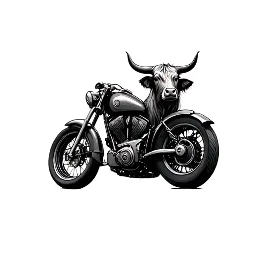 Highland Cow Motorcycle