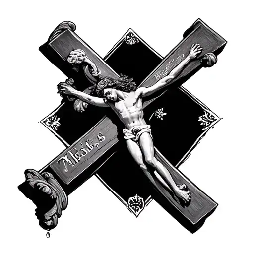 Crucifix With Date And Name