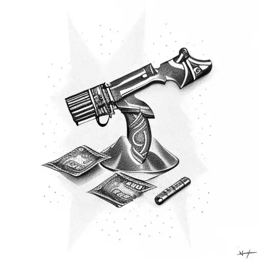 Drugs Scales Money Guns Needles