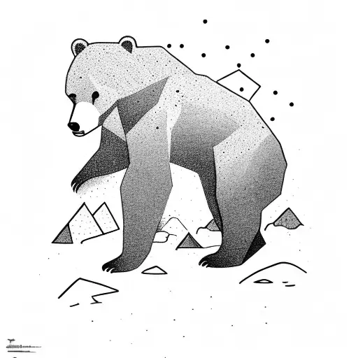 A Bear Beside A Waterfall With Rocks And Trees