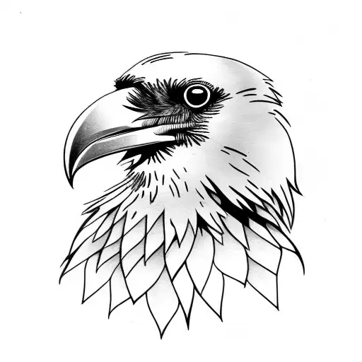 Raven Simple Outline Faded