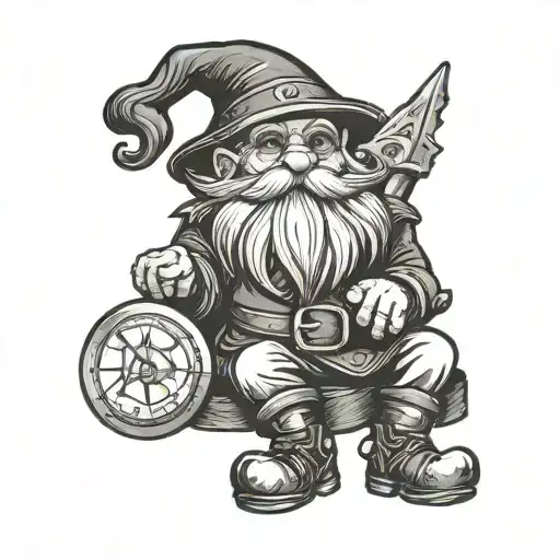 Dark Lettering Word Aesthete Cool Gnome