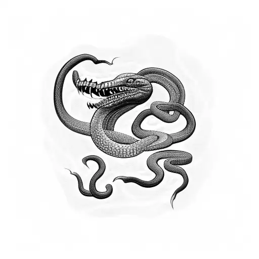 Snake And Hannya Mask