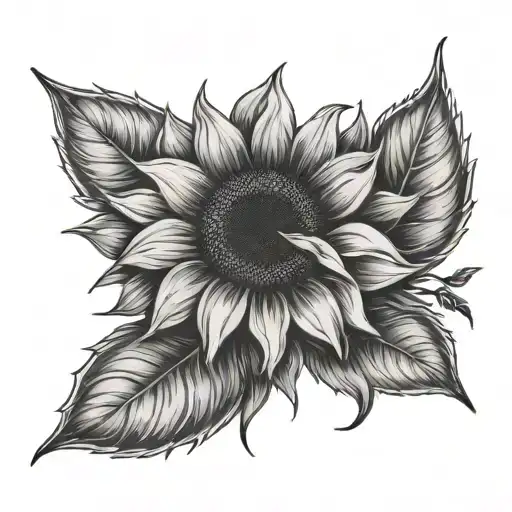 Sunflower With Paw Print