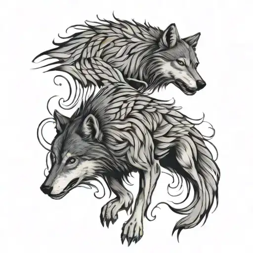 Wolf Whit 2 Angel Falling