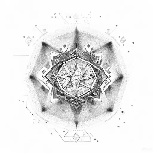 Intricate Geometric Patterns Incorporating The Zodiac Signs