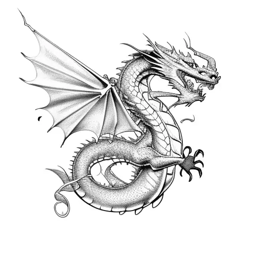 Dragon Curled Around The Quote 'Win Or Learn'