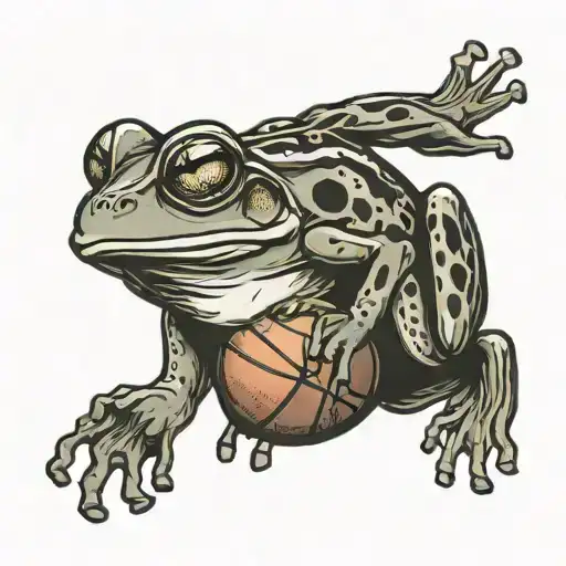Frog Bouncing A Basketball