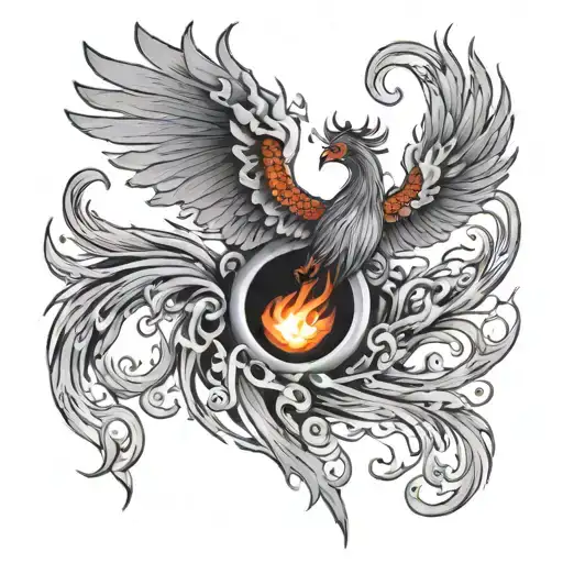 A Fiery Phoenix Rising From A Black Hole