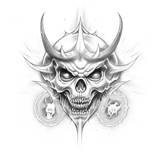 Full Back Male Tattoo Nasty Demon Horrifying