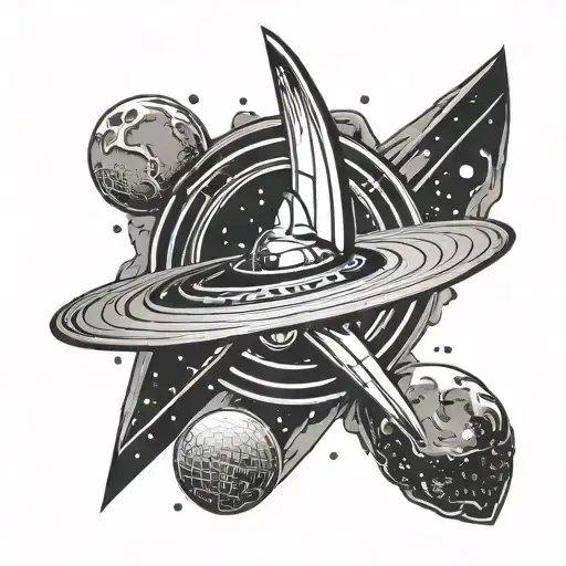 Star Trek Voyager With Galaxy