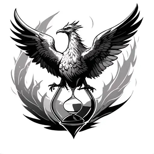 Phoenix And Hour Glass