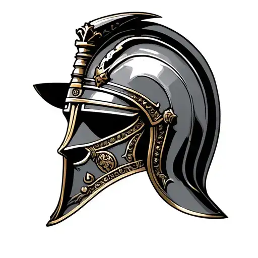 Royal Chess Piece With Gladiator Helmet Adorned